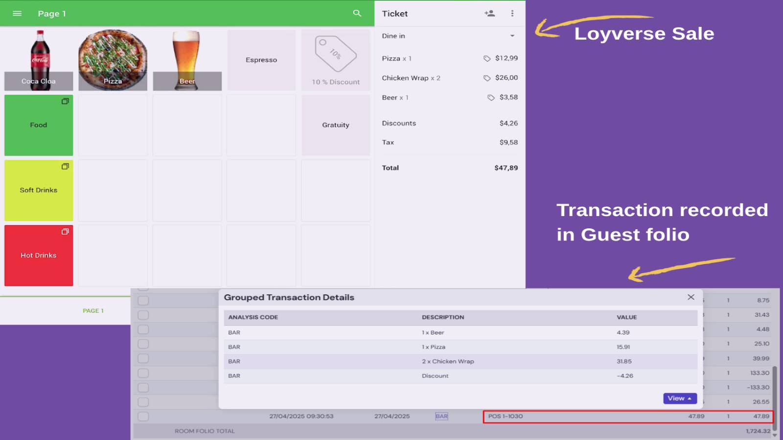 Loyverse with Room Charge