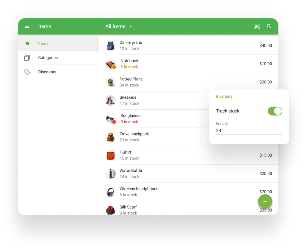 Inventory management with Loyverse POS app
